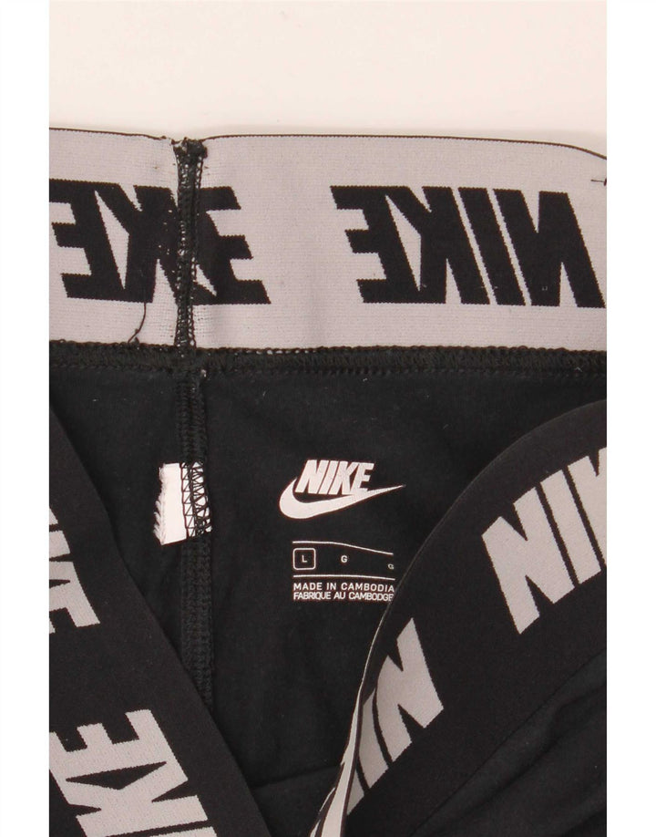 Męskie legginsy z grafiką Nike, duże, czarne