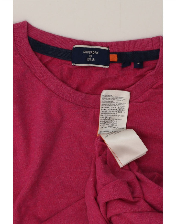 T-shirt męski Superdry, średni, różowy, bawełniany