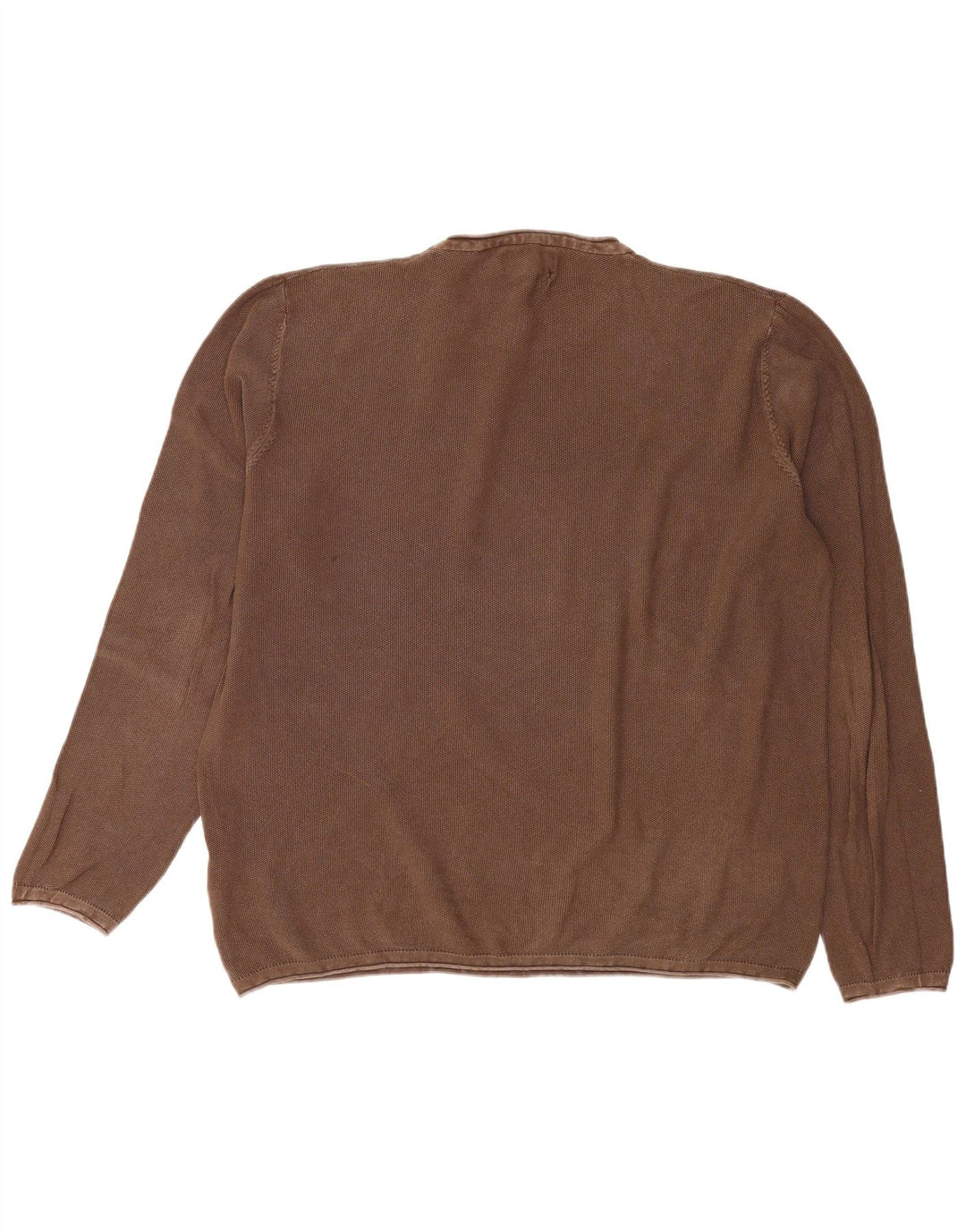 Marlboro Classics Męski sweter z okrągłym dekoltem, 2XL, brązowa bawełna