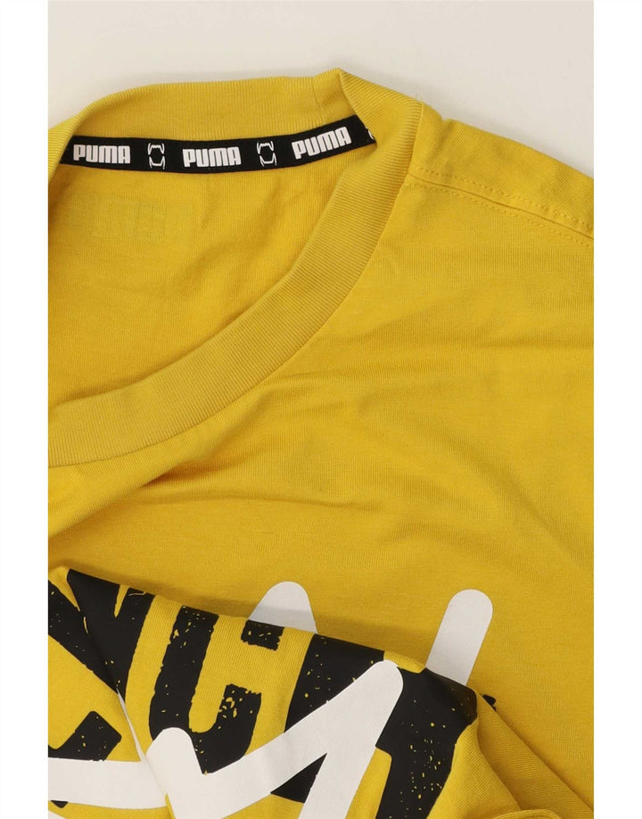 T-shirt męski Puma Don't Flinch Regular Graphic Top, mały, żółty