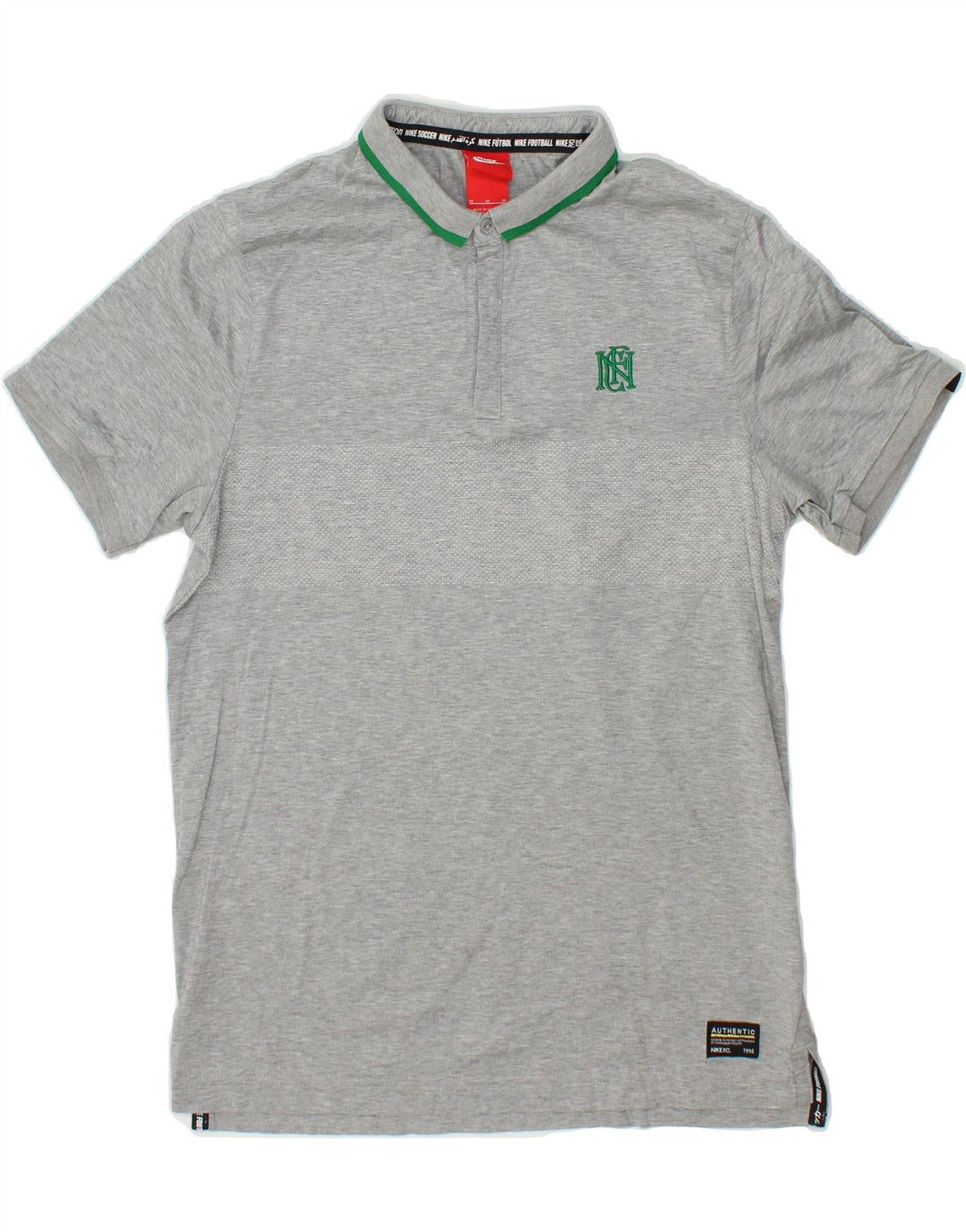 NIKE Mens Graphic Polo Shirt Medium Grey Cotton Vintage Nike and Second-Hand Nike from Messina Hembry 