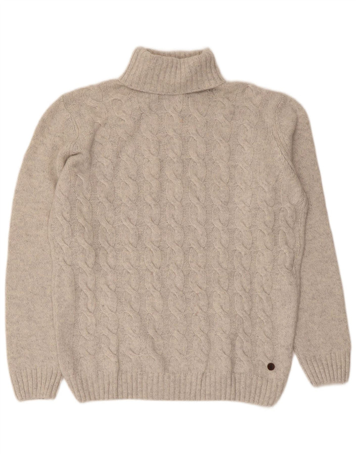 Marlboro Classics Damski sweter z golfem UK 20 2XL Szara wełna