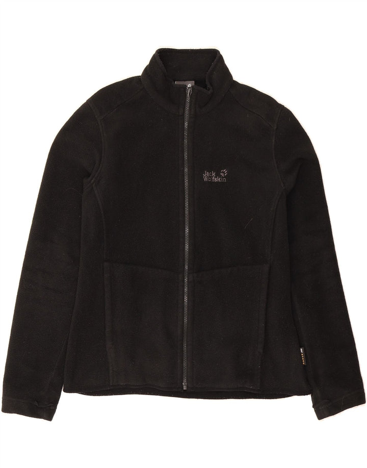 JACK WOLFSKIN Womens Fleece Jacket UK 16 Large Black Polyester Vintage Jack Wolfskin and Second-Hand Jack Wolfskin from Messina Hembry 