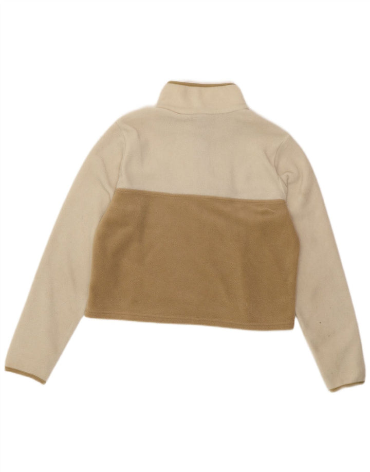 Damski sweter z polaru COLUMBIA UK 14, średni biały, blok kolorów