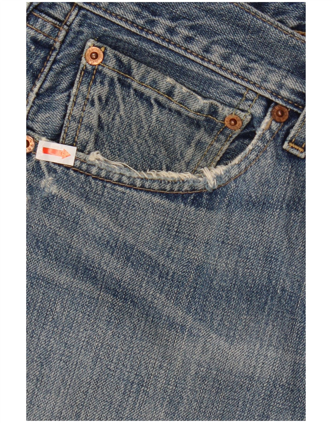 Męskie jeansy Levi's 501 w trudnej sytuacji W34 L27 Niebieska bawełna