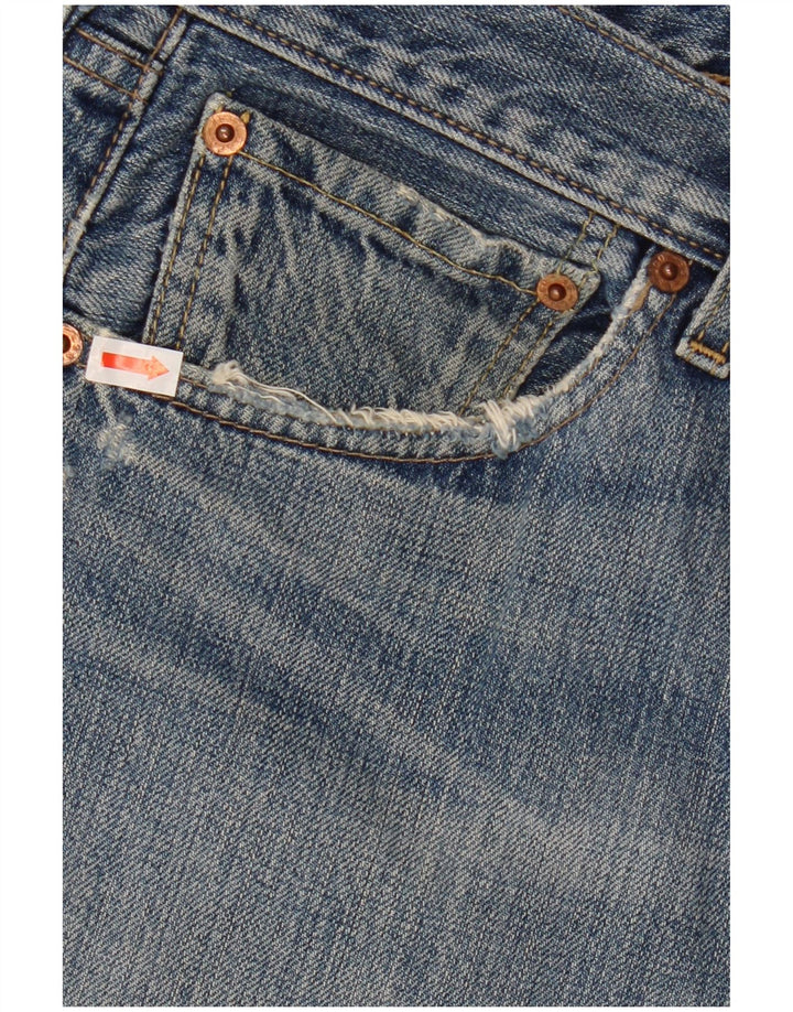 Męskie jeansy Levi's 501 w trudnej sytuacji W34 L27 Niebieska bawełna