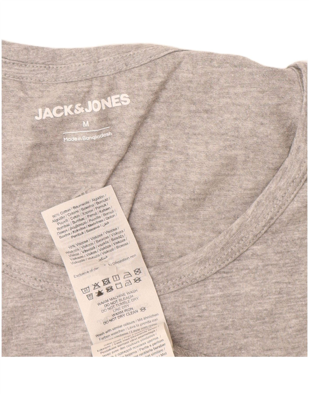 Męska kamizelka Jack & Jones, średnia szara bawełna