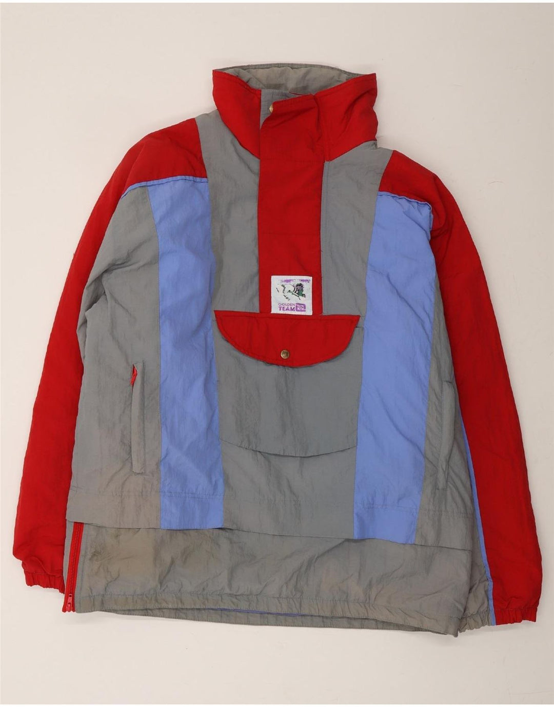 GOLDEN TEAM Mens Loose Fit Windbreaker Jacket UK 40 Large Multicoloured Vintage Golden Team and Second-Hand Golden Team from Messina Hembry 