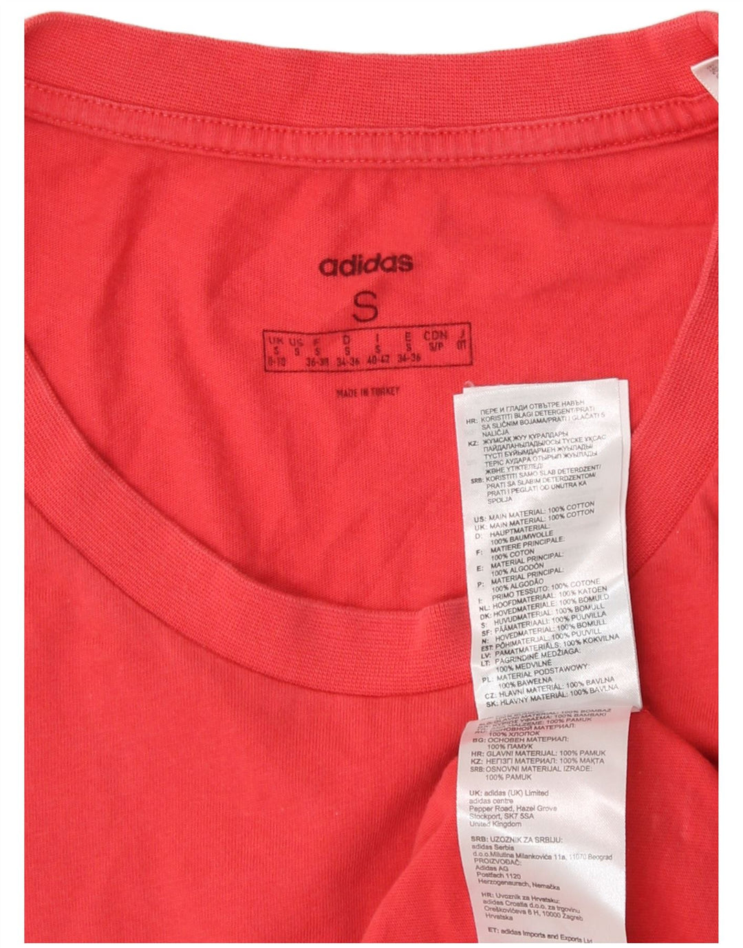 Damska koszulka Adidas Top UK 8/10 Mała czerwona