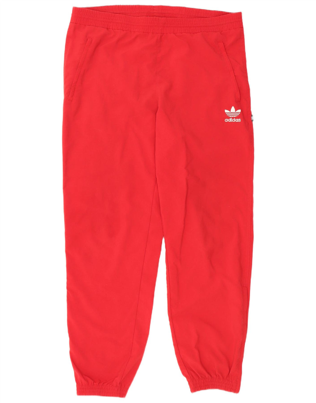Męskie spodnie dresowe Adidas, duże, czerwone, poliestrowe