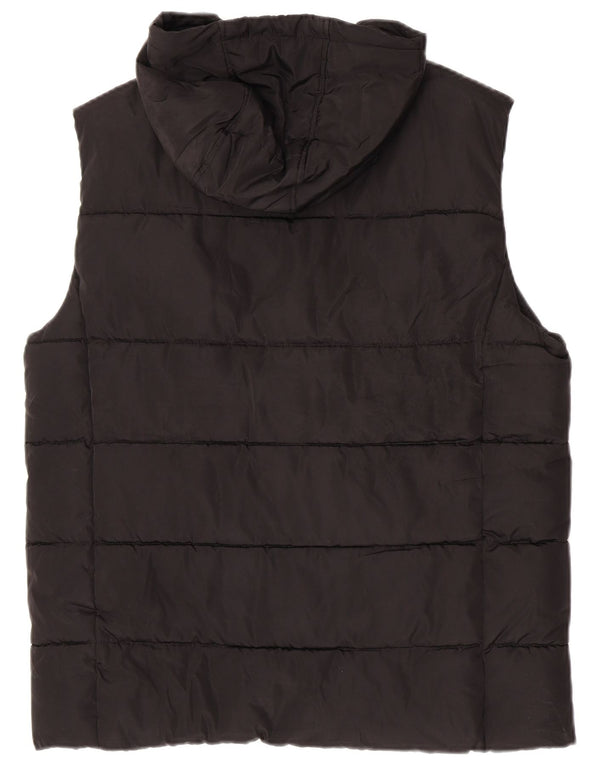Męska wyściełana kamizelka z kapturem Superdry UK 42 XL, czarna, poliester