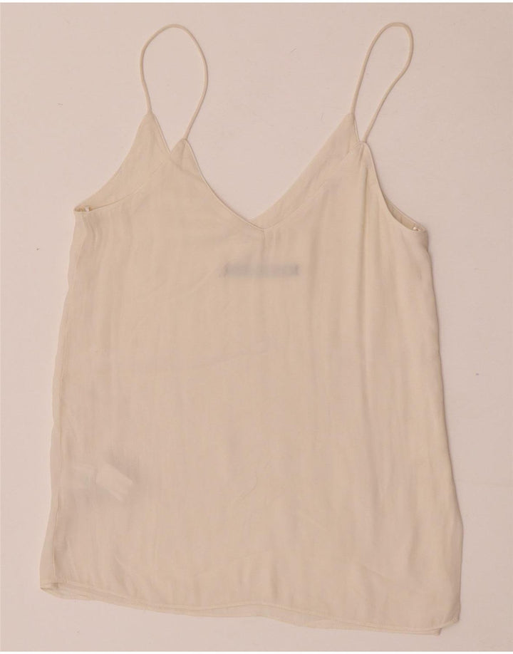 Damski top na ramiączkach Zara UK 6 XS w kolorze złamanej bieli, poliester