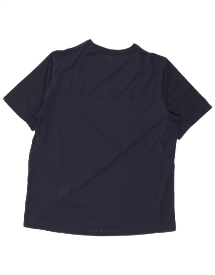 T-shirt męski Reebok, duży, granatowy, poliester