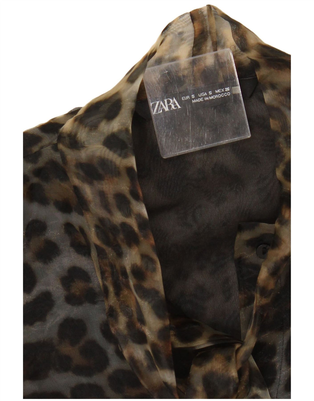 Bluzka damska Zara Top UK 10 Small Brown Animal Print