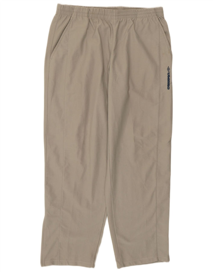 Męskie spodnie dresowe Umbro, duże, beżowe, poliestrowe