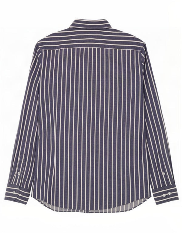 Koszula męska Massimo Dutti, duża, bawełniana w granatowe prążki