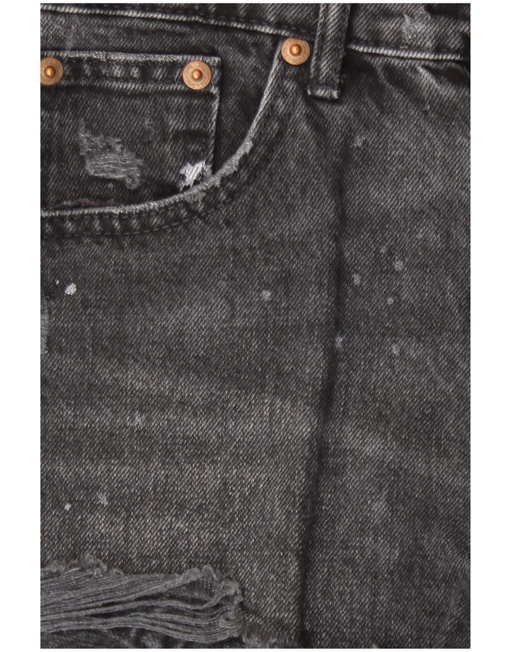 Damskie spodenki jeansowe Zara w trudnej sytuacji EU 36 XS W26 czarne