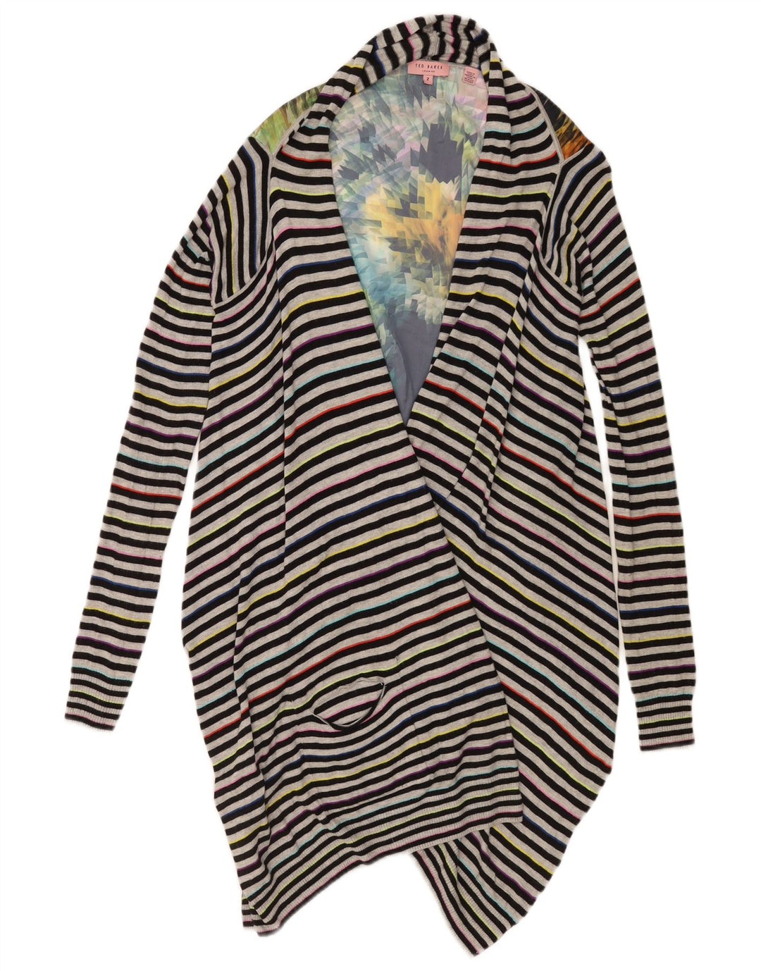 Asymetryczny sweter damski Ted Baker, rozmiar 2, mały, wielobarwny