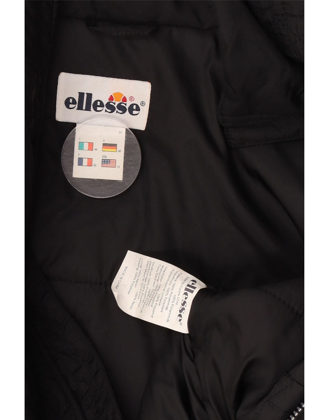 Damska kurtka oversize Ellesse IT 44, średni czarny poliamid