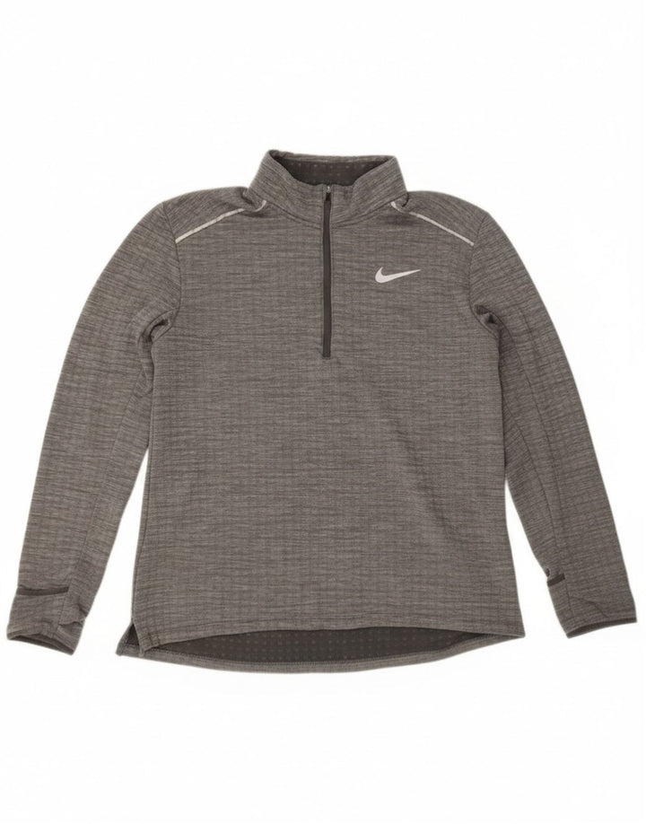 Męski dres Nike z zamkiem błyskawicznym, duży, szary, nakrapiany poliester
