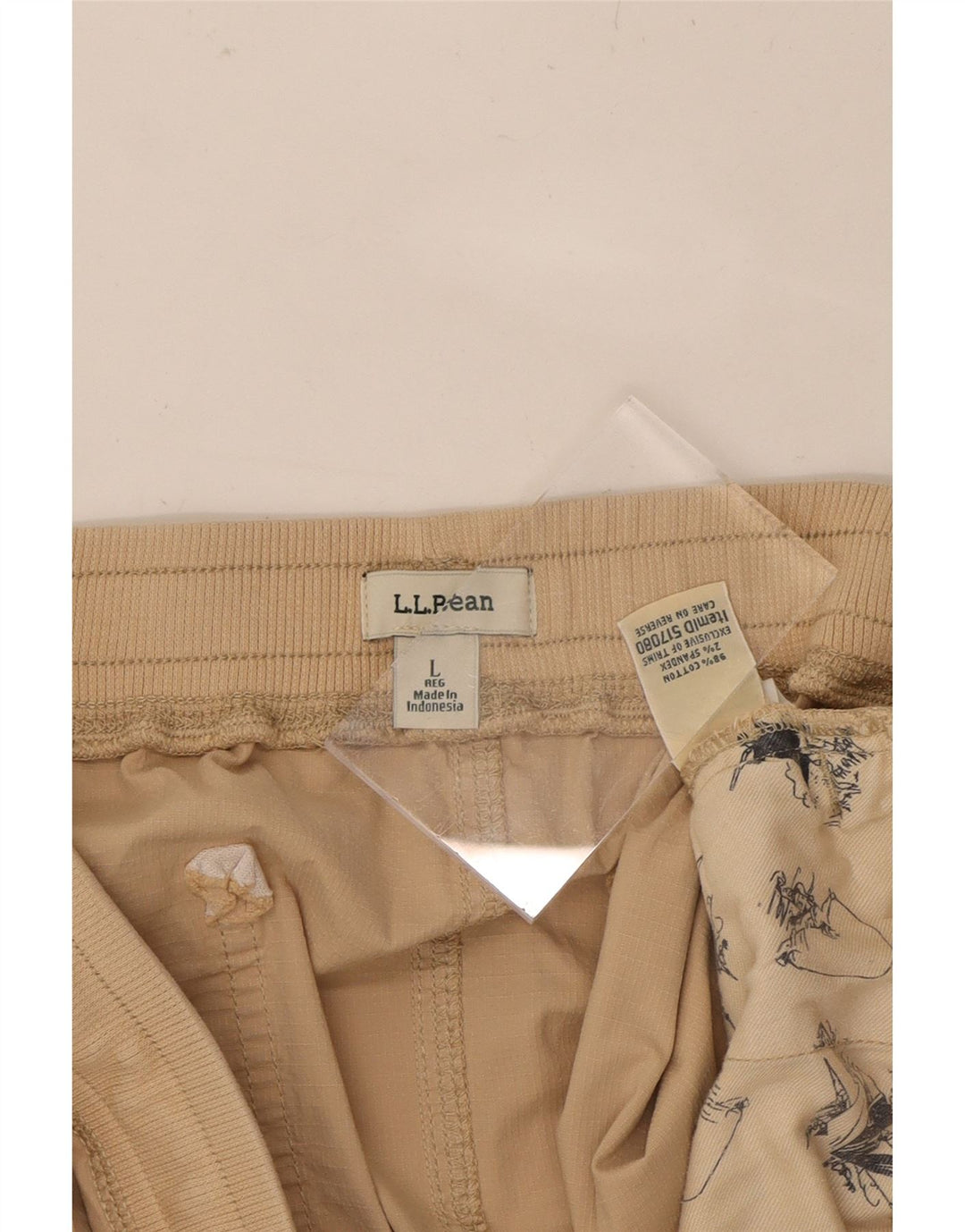 L.L.BEAN Womens Mini Skirt Large W34  Beige Cotton Vintage L.L.Bean and Second-Hand L.L.Bean from Messina Hembry 
