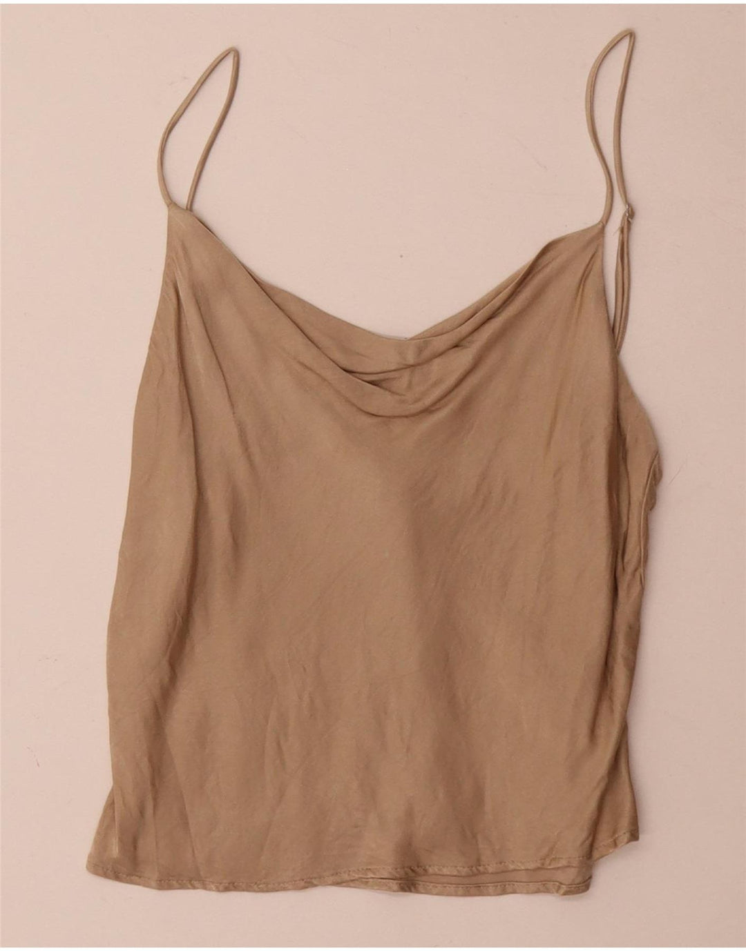 Damski top na ramiączkach Zara UK 10 Small Beżowa Wiskoza