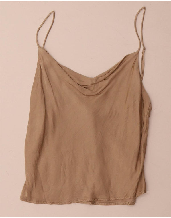 Damski top na ramiączkach Zara UK 10 Small Beżowa Wiskoza