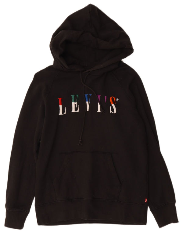 Męski sweter z kapturem i grafiką Levi's XS, czarny, bawełniany