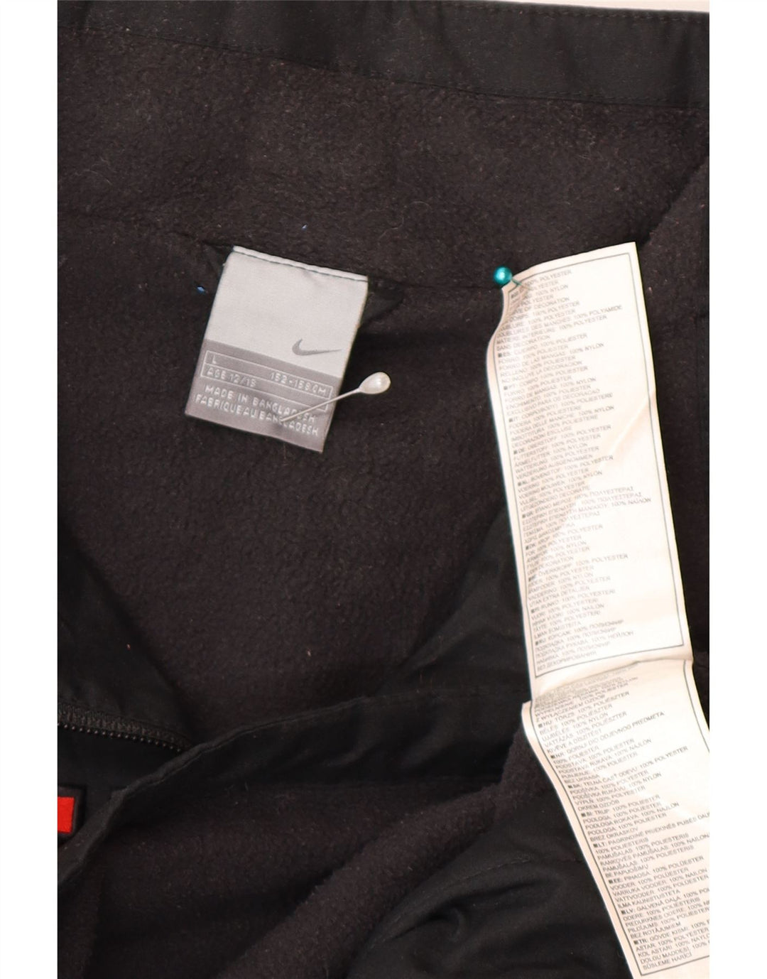 Chłopięca kurtka Anorak Nike Graphic na 12-13 lat, duża, czarna, poliestrowa