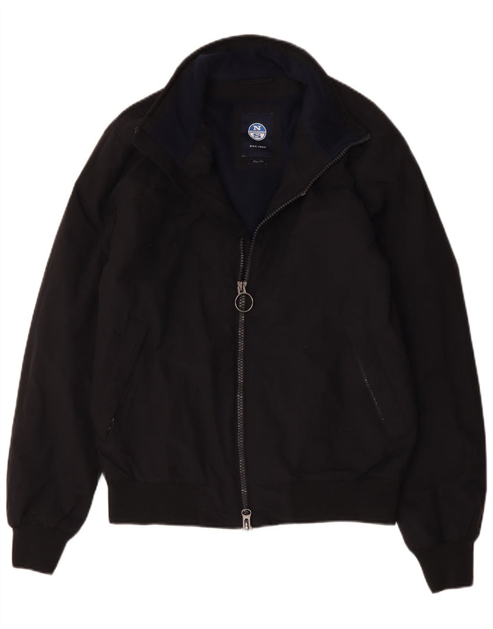 Męska kurtka bomber slim fit North Sails UK 38, średni granatowy poliamid