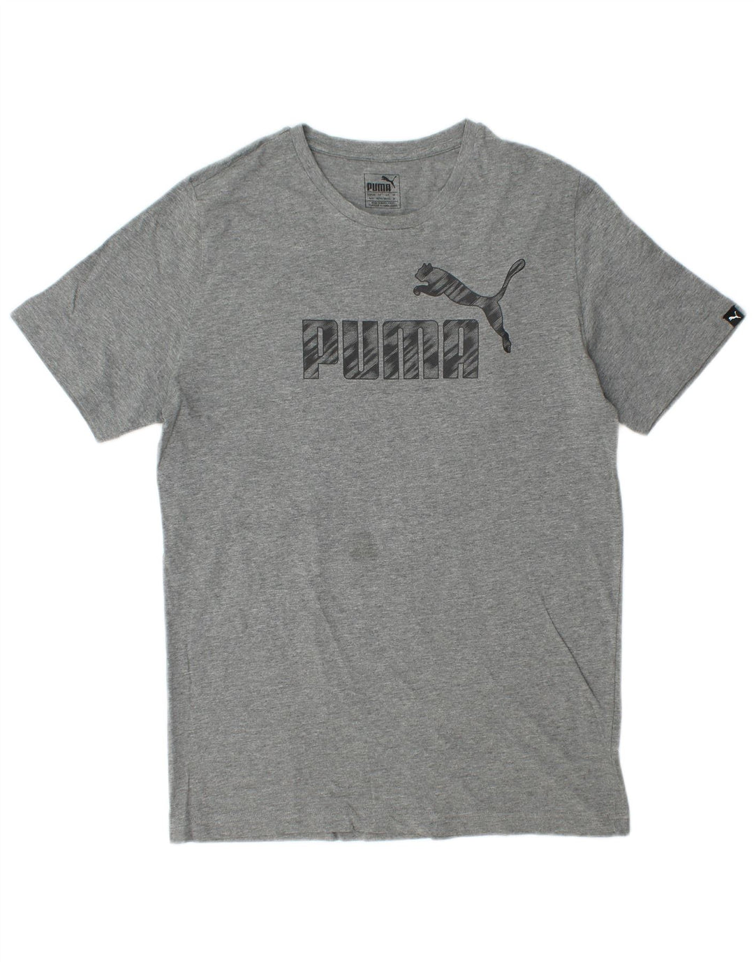 Męski T-shirt z grafiką Puma, średni szary, nakrapiany