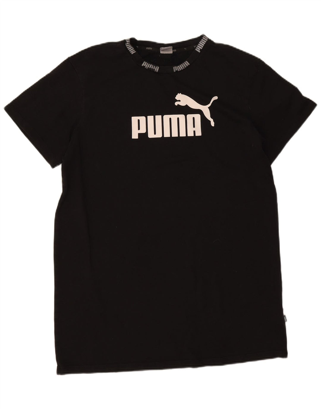 Męska koszulka z grafiką Puma, średnia czarna bawełniana