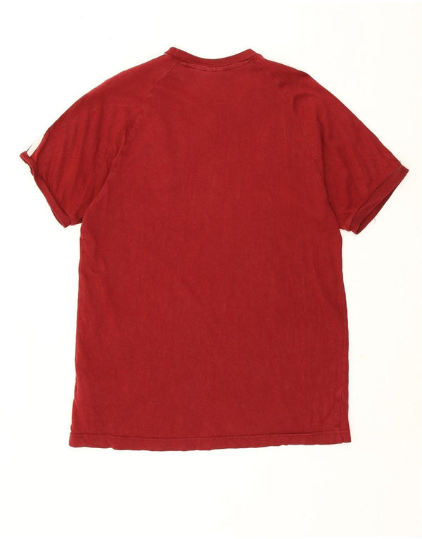 Adidas Męski T-shirt Top Średni Czerwony Bawełniany