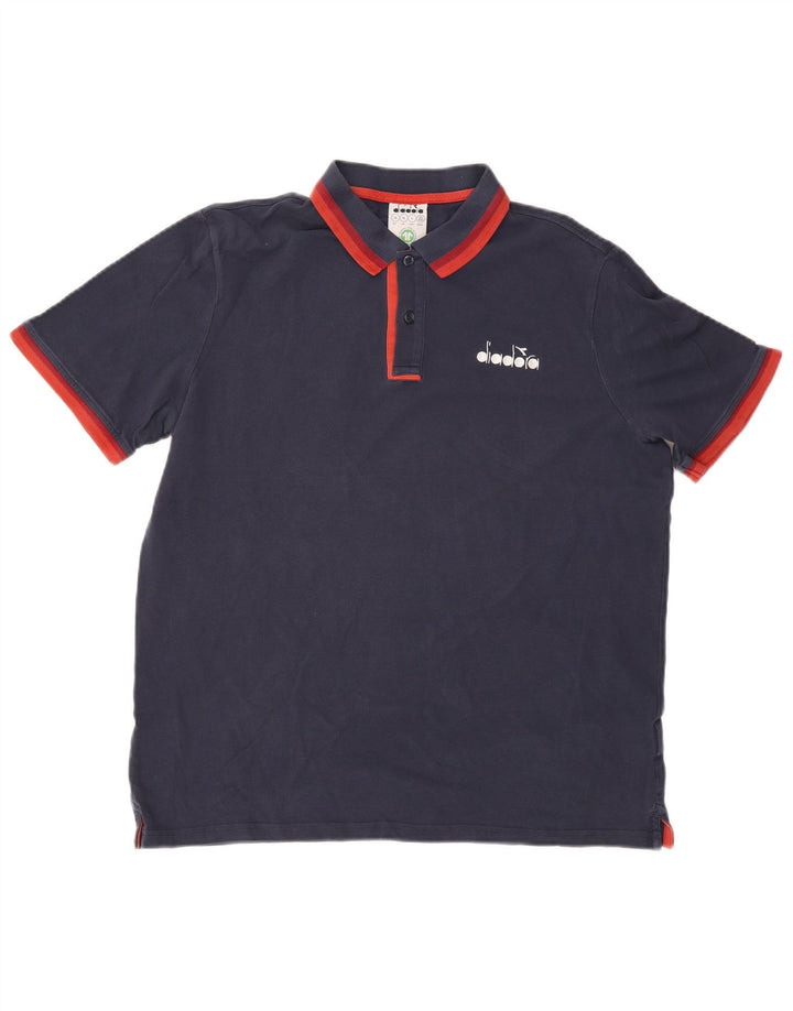 Męska koszulka polo Diadora XL w granatowe paski