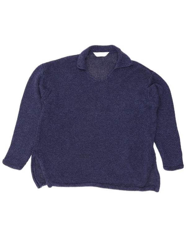 Damski sweter polo Marks & Spencer UK 12, średni granatowy