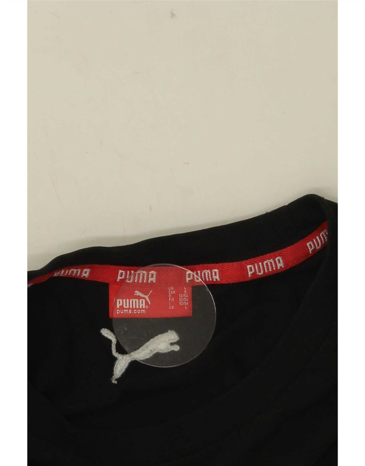 Męski T-shirt z grafiką Puma, duży, czarny