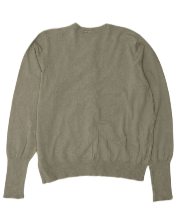 Marks & Spencer Krótki sweter damski UK 14, duży, zielony, wiskoza