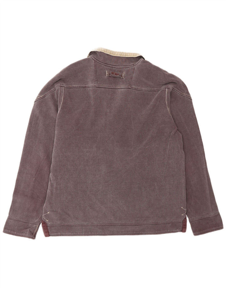 Męska bluza z zamkiem 1/4 Fat Face, mała, brązowa, bawełniana