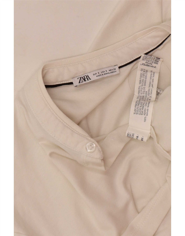 Męska koszulka polo Zara, mała, biała, bawełniana