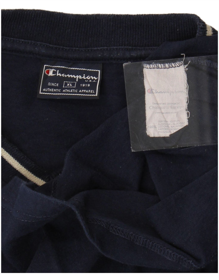 Koszulka męska Champion XL, granatowa, bawełniana