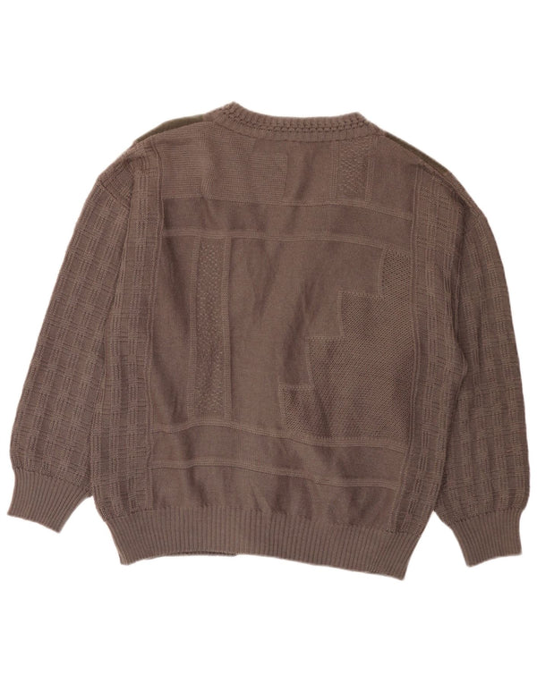 Walbusch Mens Cardigan Sweater IT 54 XL Grey Colourblock