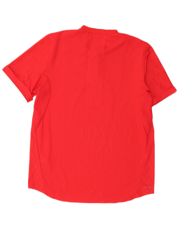 Męski T-shirt Nike Dri Fit, duży, czerwony, poliester