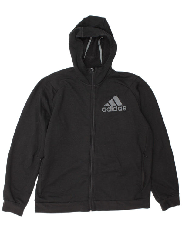 Męski sweter z kapturem i zamkiem błyskawicznym Adidas XL Szary poliester