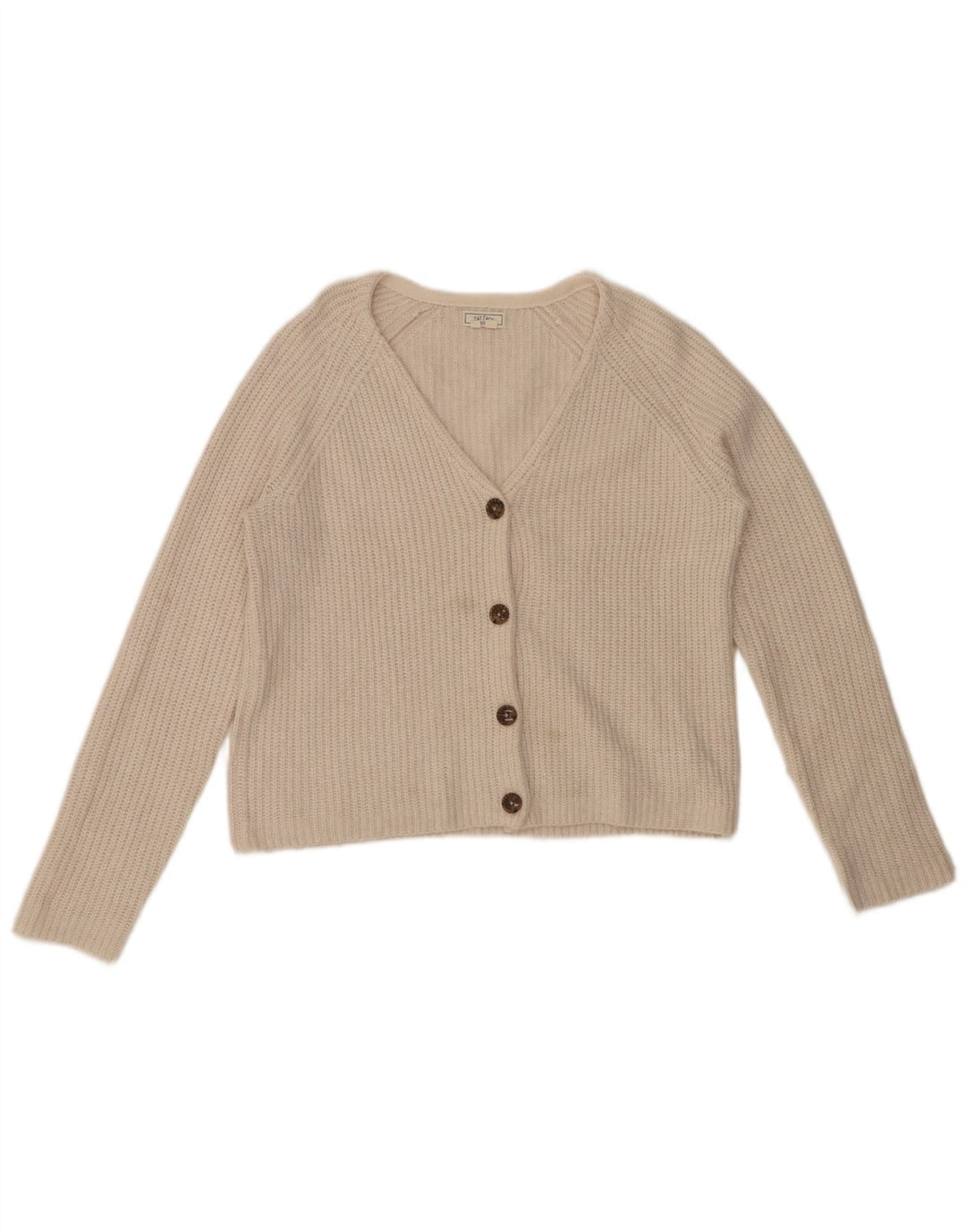 Damski sweter oversize FAT FACE Crop Cardigan UK 10, mały, biały nylon