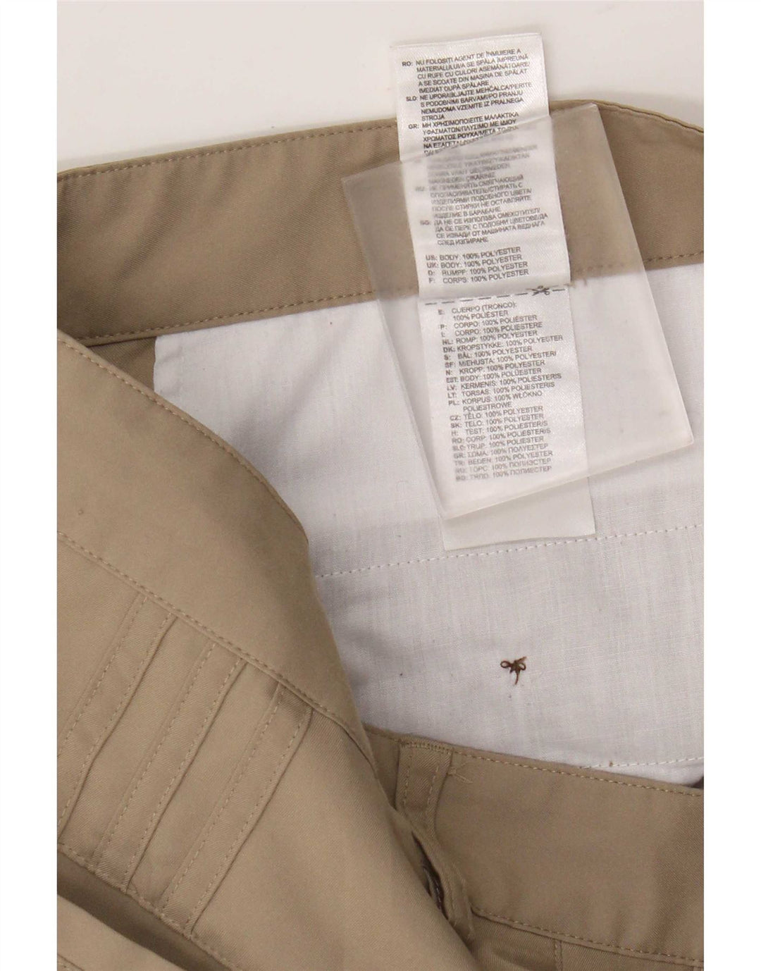 Adidas Męskie Climalite Straight Chino Spodnie W34 L30 Beżowy Poliester