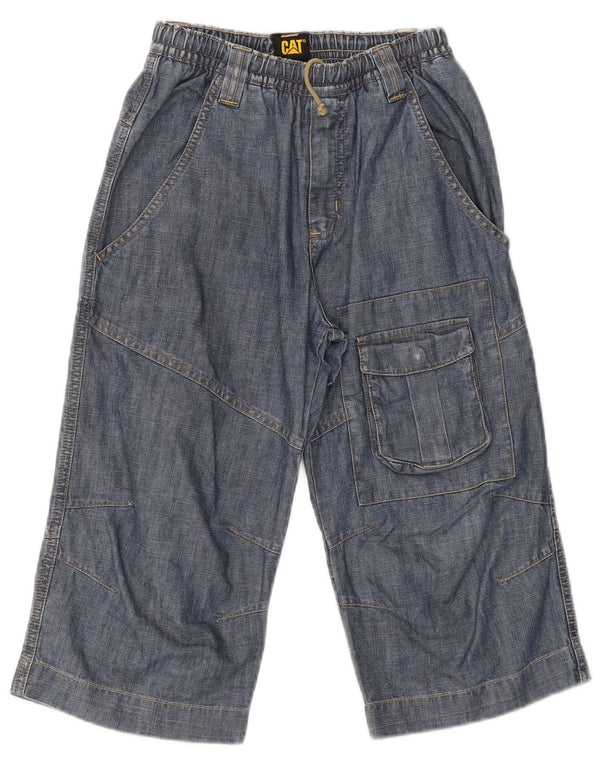 CAT Boys Cargo Straight Jeans 9-10 Years W24 L16  Blue Cotton