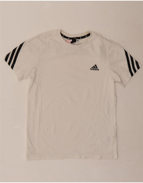 Adidas Chłopięcy T-Shirt Top 11-12 Lat Biała Bawełna
