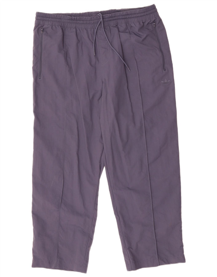 Męskie spodnie dresowe ADIDAS XL, granatowe, nylonowe