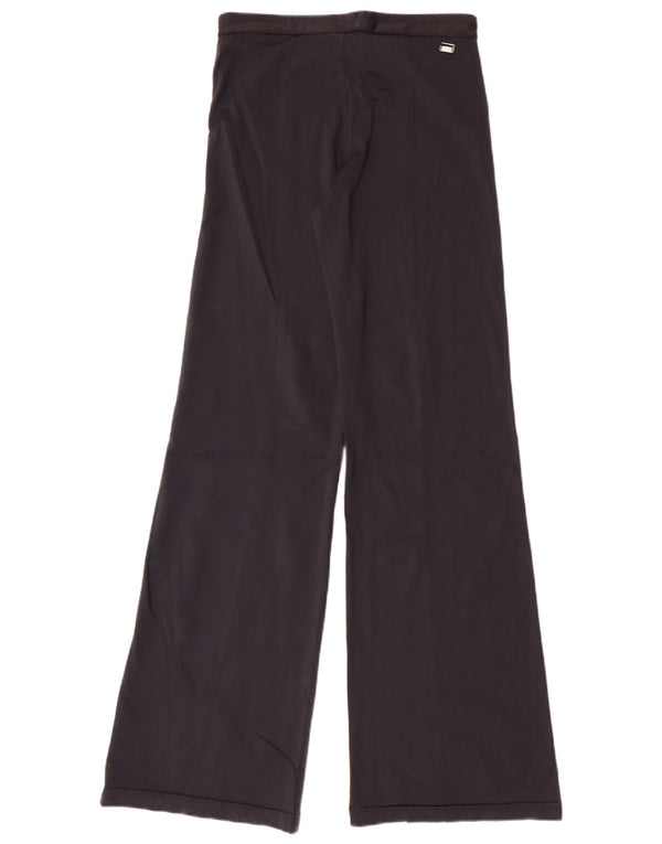 Damskie spodnie dresowe Adidas z szerokimi nogawkami UK 14 Średni czarny poliamid