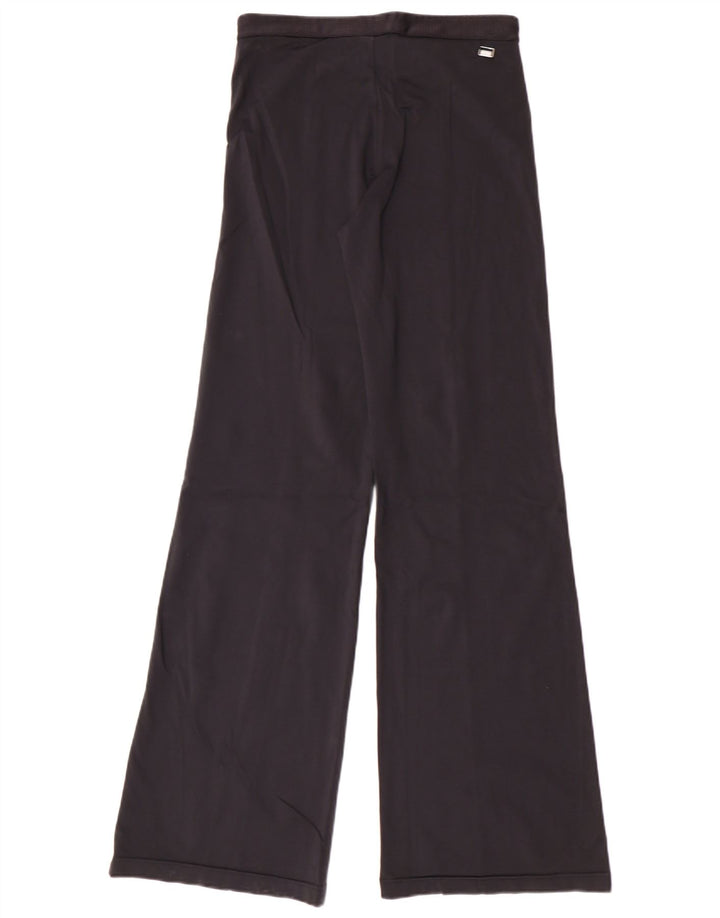 Damskie spodnie dresowe Adidas z szerokimi nogawkami UK 14 Średni czarny poliamid